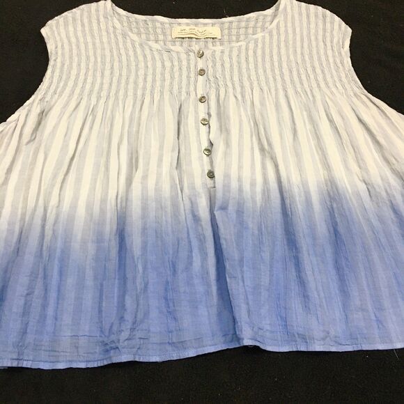We The Free Blue Ombre Tank Top Oversized Sleeveless Shirt Size XS Boho Festival - Picture 2 of 10